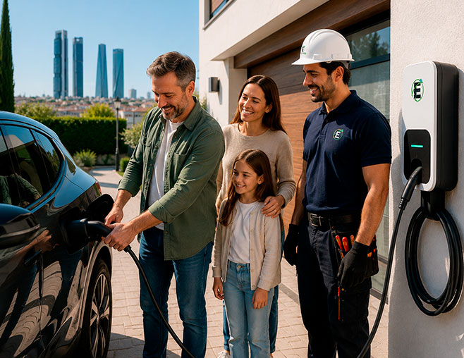punto de recarga en casa para disfrutar de una carga más cómoda
